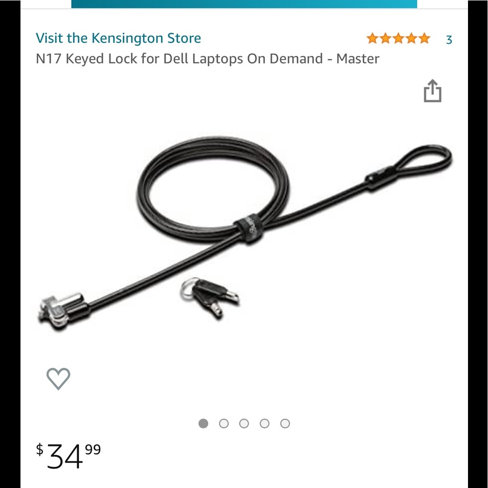 N17 Keyed Lock for Dell Laptops On Demand